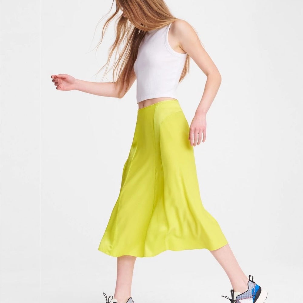 NWOT Pure Silk Lucille Lime Green Midi Skirt Rag & Bone
